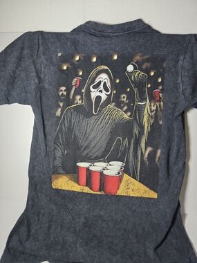 Scream Ghostface Party Beer Pong Graphic Tee